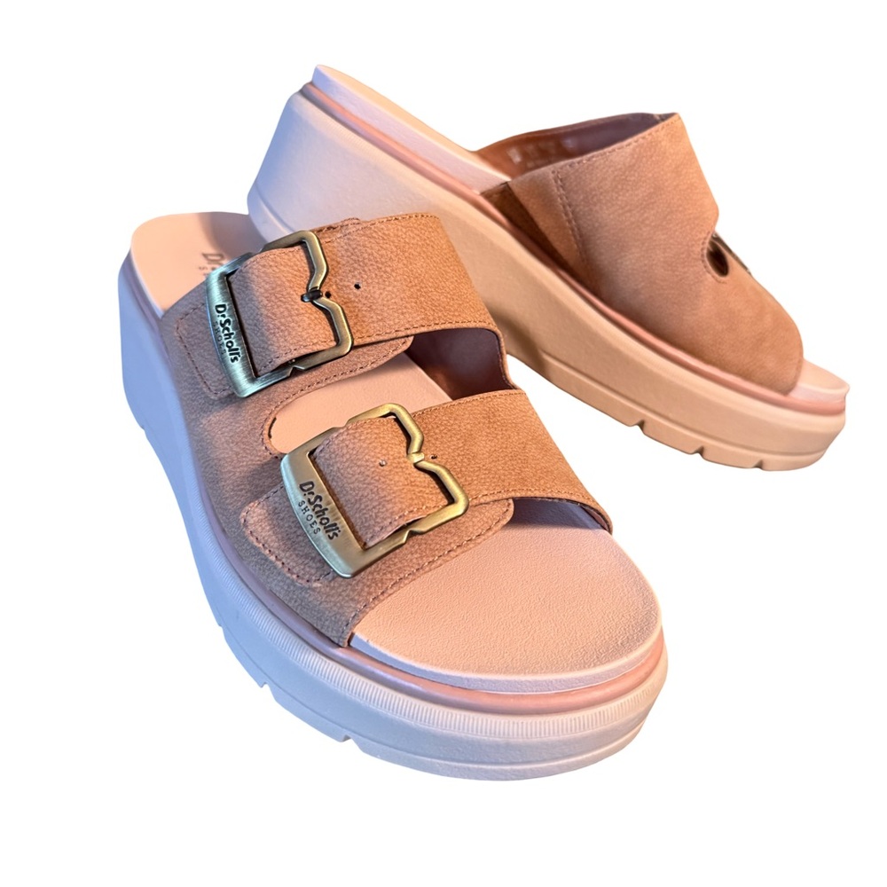 Dr Scholl’s NWT Nice Day Max OG Cushioned Tan Brown Platform Sandals (SH230) - Picture 6 of 11
